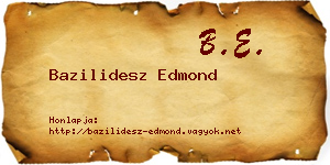 Bazilidesz Edmond névjegykártya